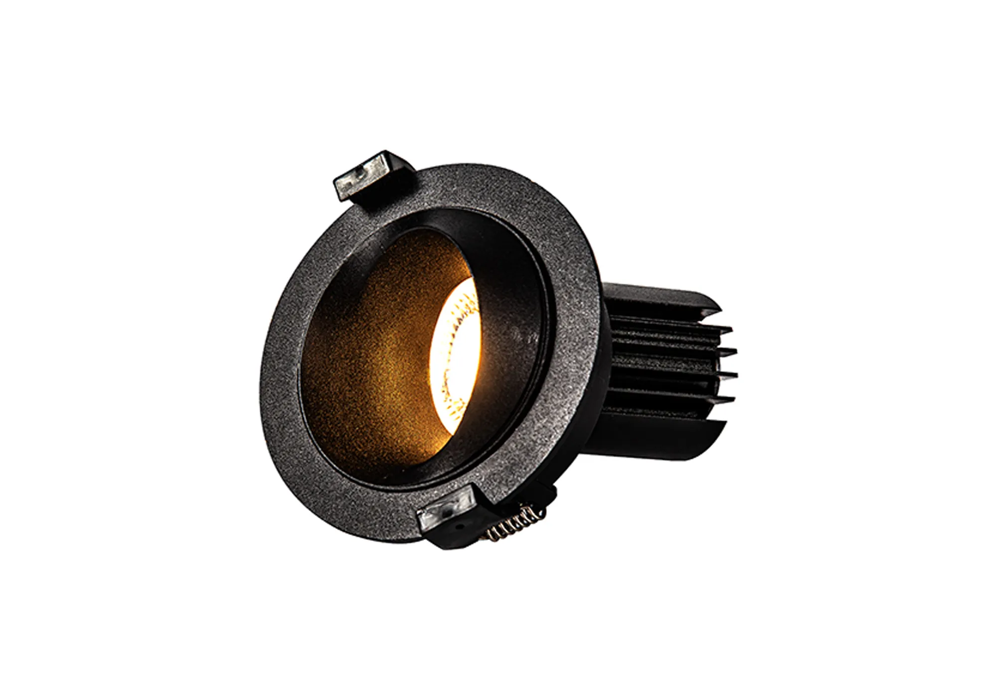 Bonia 12 Tridonic Powered 12W 3000K 1200lm 24° CRI>90 LED Engine Black/Black Fixed Recessed Spotlight, IP20